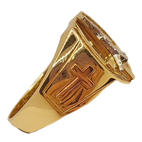 Mens jewelry gold 14kt solid rings size 11.5 - Picture 5 of 9